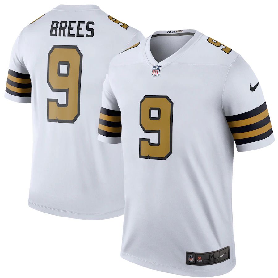 Men New Orleans Saints #9 Drew Brees Nike White Color Rush Legend NFL Jersey->new orleans saints->NFL Jersey